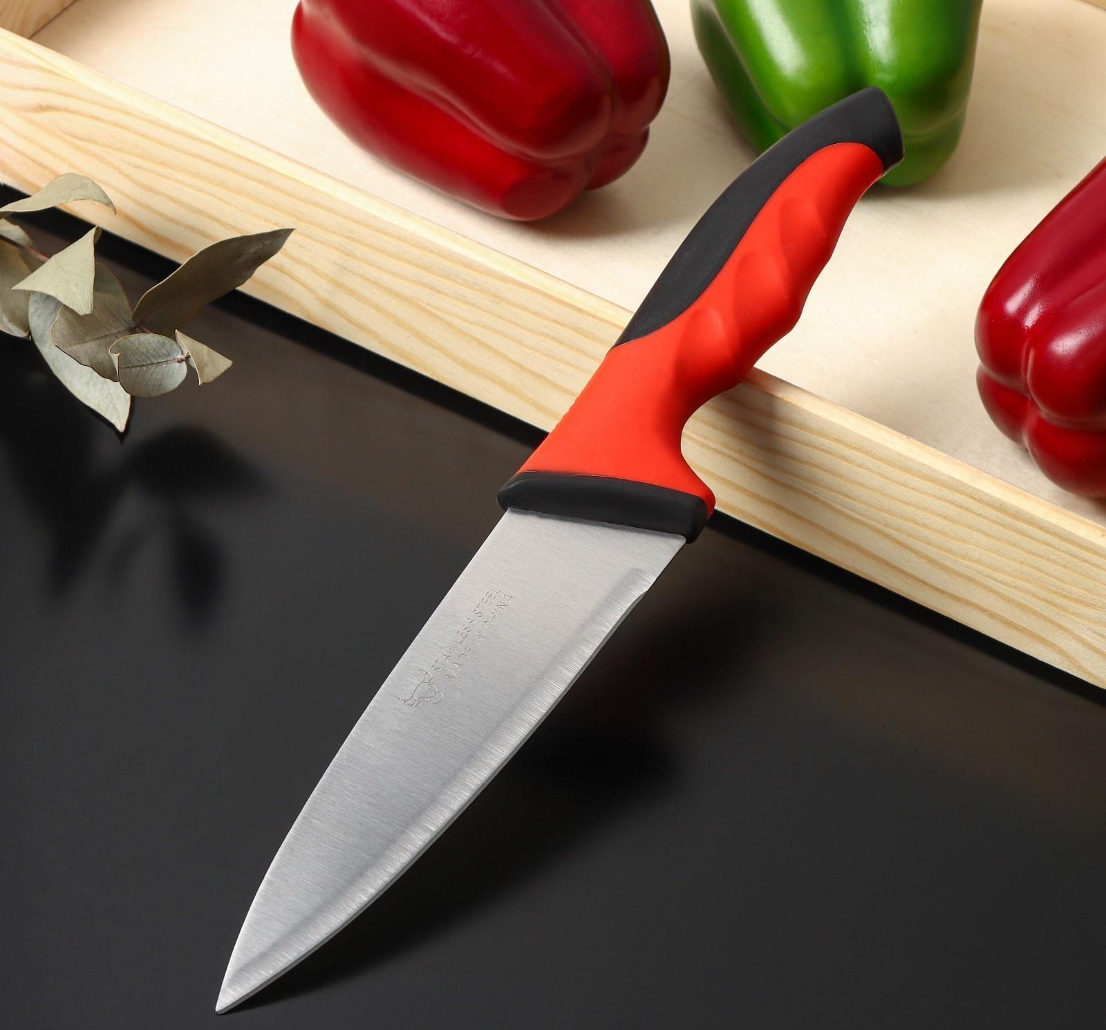 Нож-шеф Bull, лезвие 15 см, цвет красный