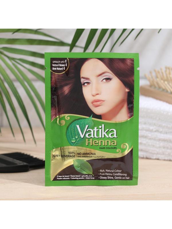 Хна для волос Vatika Henna, Hair Colours, Natural Brown, коричневая, 20 шт. по 10 г