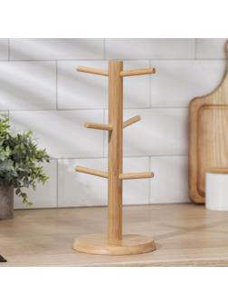 Подставка для кружек Доляна Bamboo, 14,5×32 см, бамбук