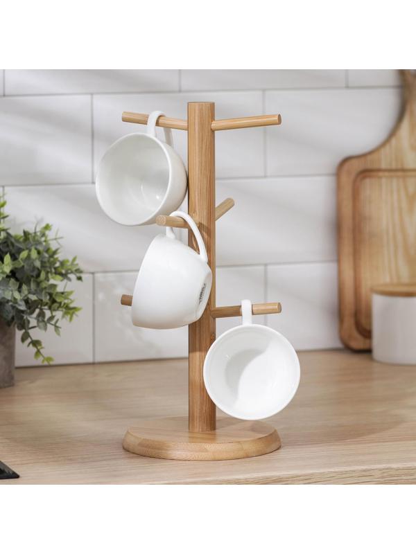 Подставка для кружек Доляна Bamboo, 14,5×32 см, бамбук