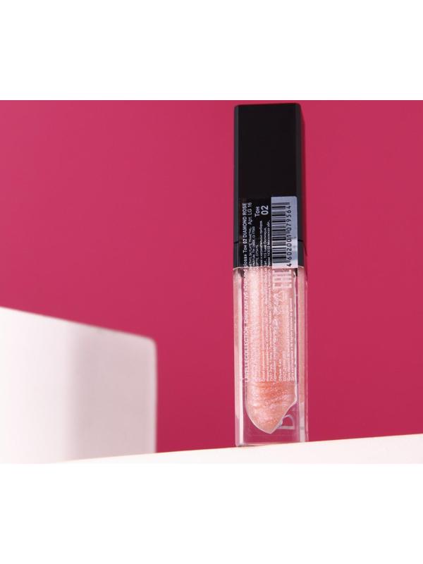 Блеск для губ Diamond gloss LavelleCollection тон 02 diamond rose, 5 мл