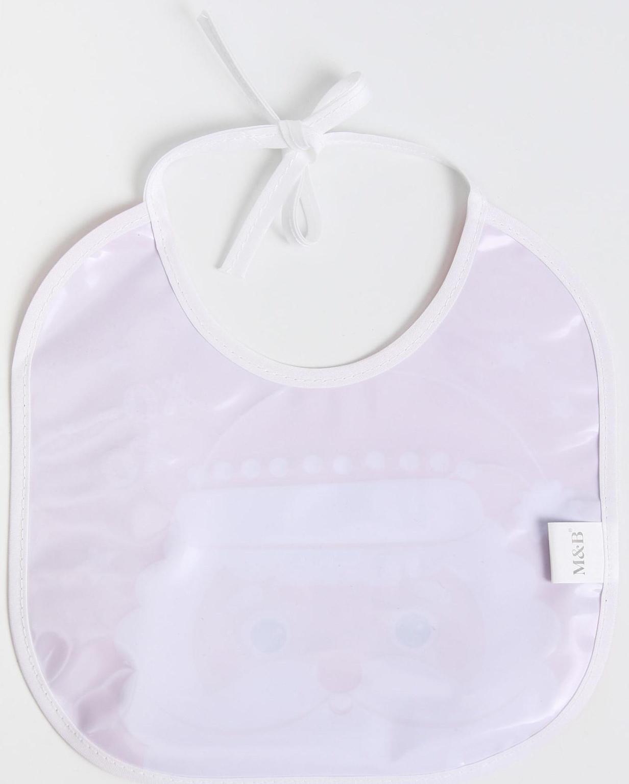 Нагрудник «Дед Мороз» непромокаемый на завязках, ПВХ, новогодняя подарочная упаковка