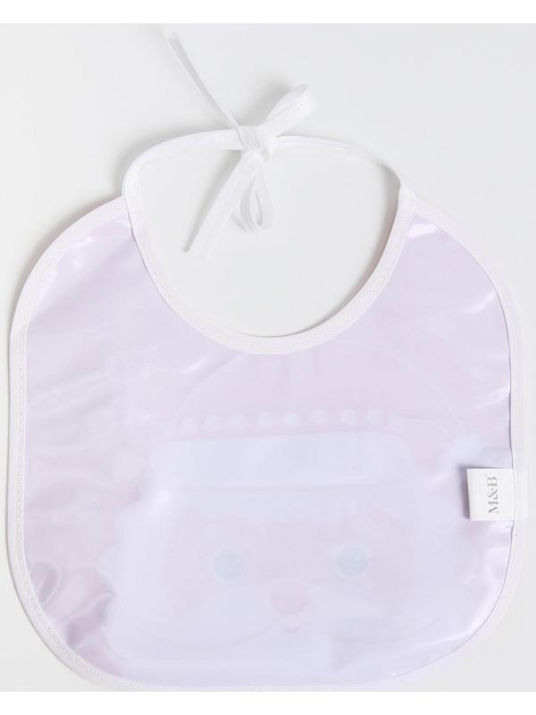 Нагрудник «Дед Мороз» непромокаемый на завязках, ПВХ, новогодняя подарочная упаковка