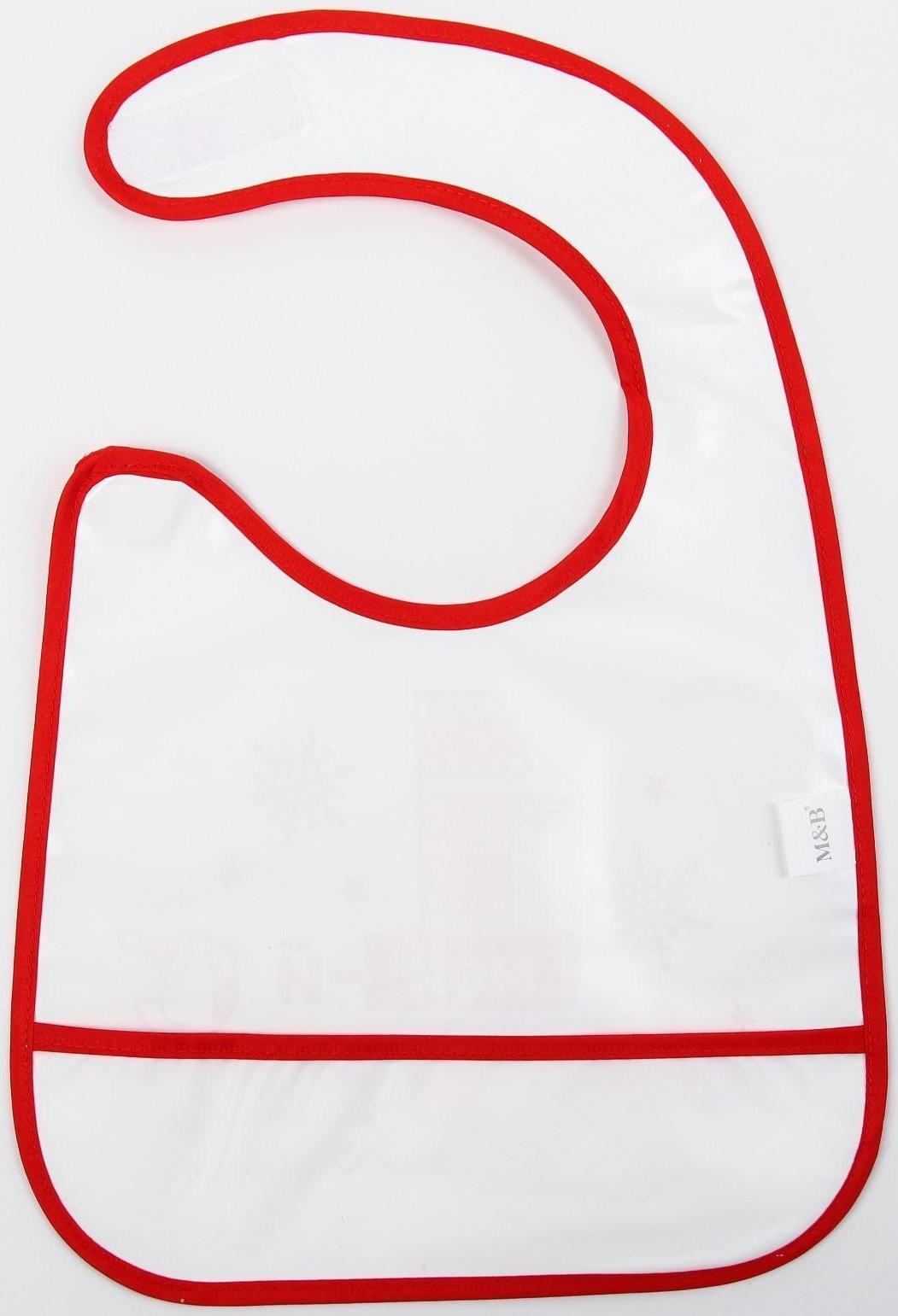 Нагрудник «Первый Новый год» непромокаемый на липучке, ПВХ, новогодняя подарочная упаковка