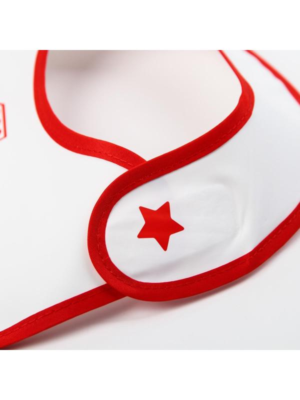 Нагрудник «Первый Новый год» непромокаемый на липучке, ПВХ, новогодняя подарочная упаковка