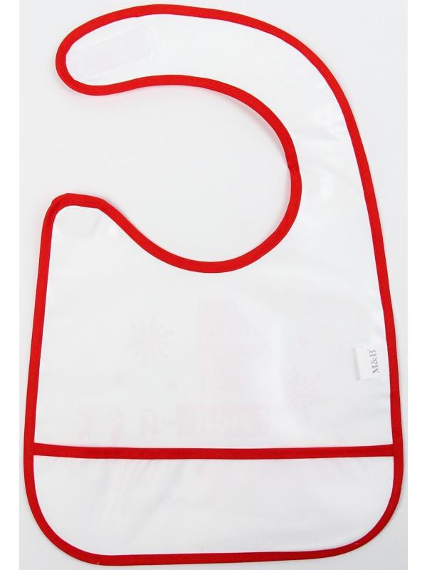 Нагрудник «Первый Новый год» непромокаемый на липучке, ПВХ, новогодняя подарочная упаковка