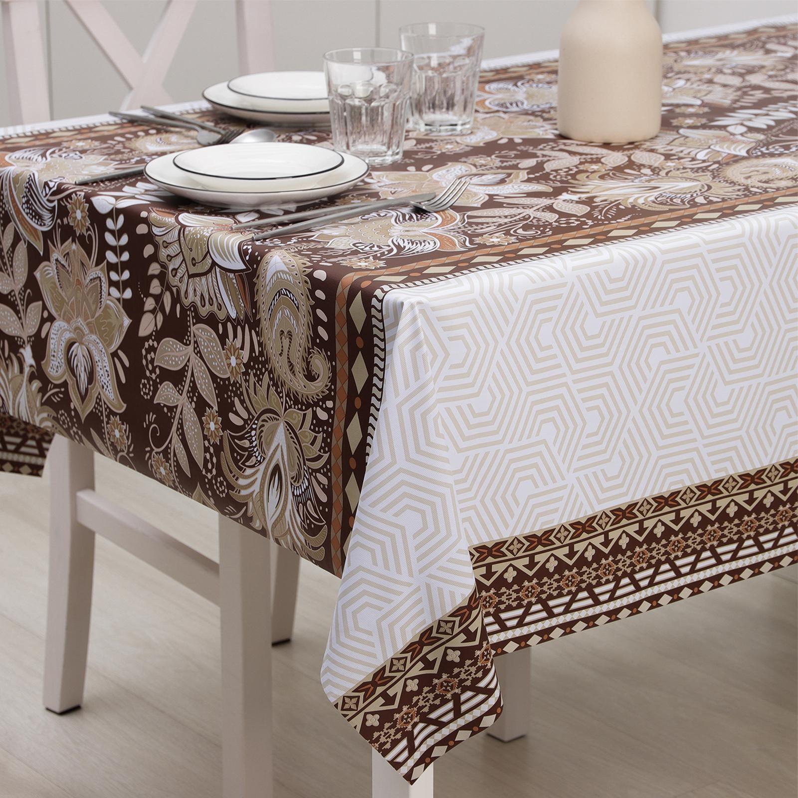 Клеёнка столовая на тканевой основе «Русская», рулон 20 метров, ширина 137 см