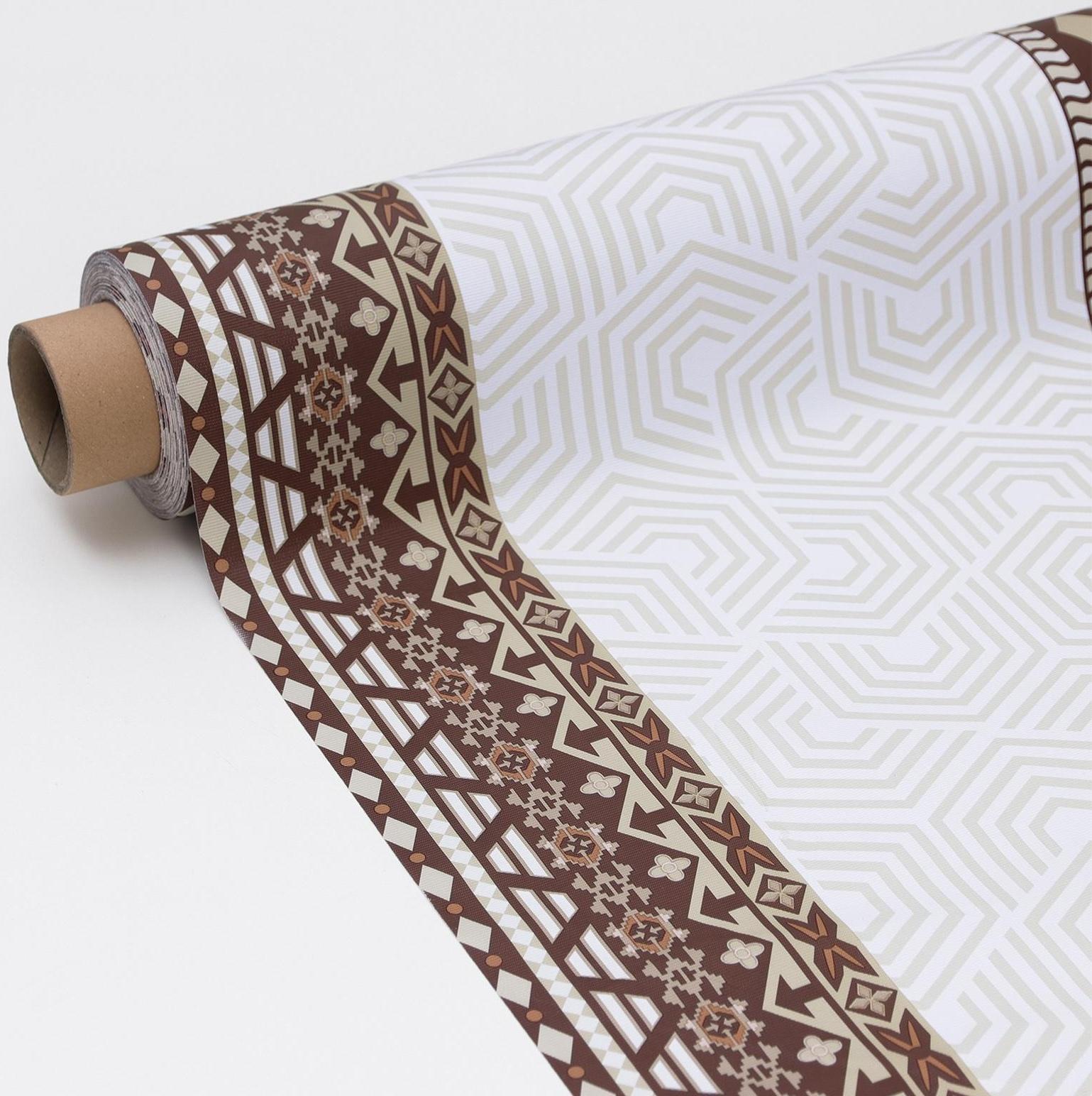 Клеёнка столовая на тканевой основе «Русская», рулон 20 метров, ширина 137 см