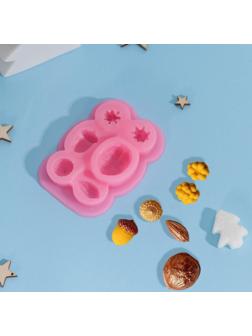 Молд «Орешки», 9×6,5×1,5 см, цвет МИКС