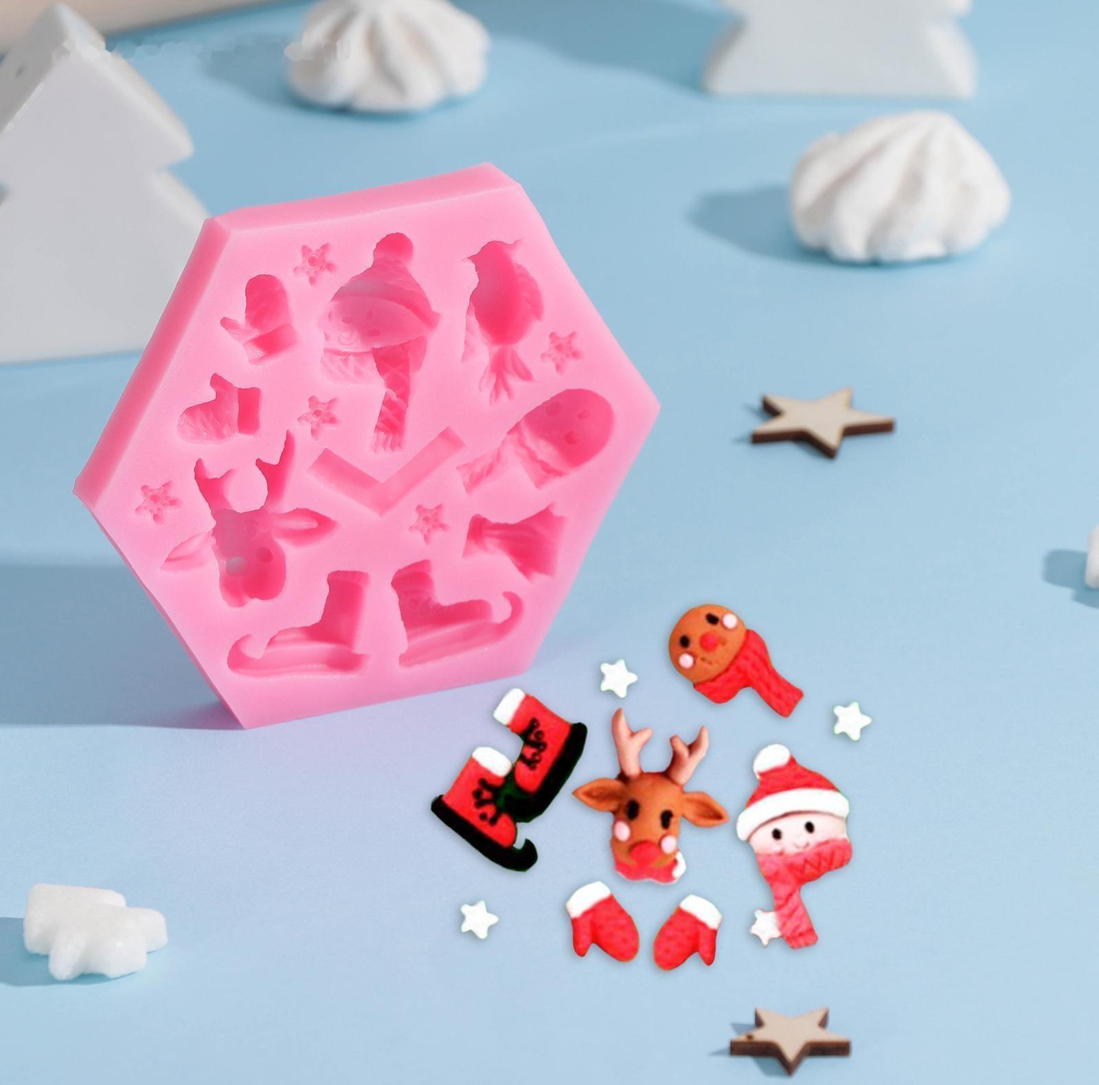 Молд «Новогодние забавы», 11,5×10×1,5 см, цвет МИКС