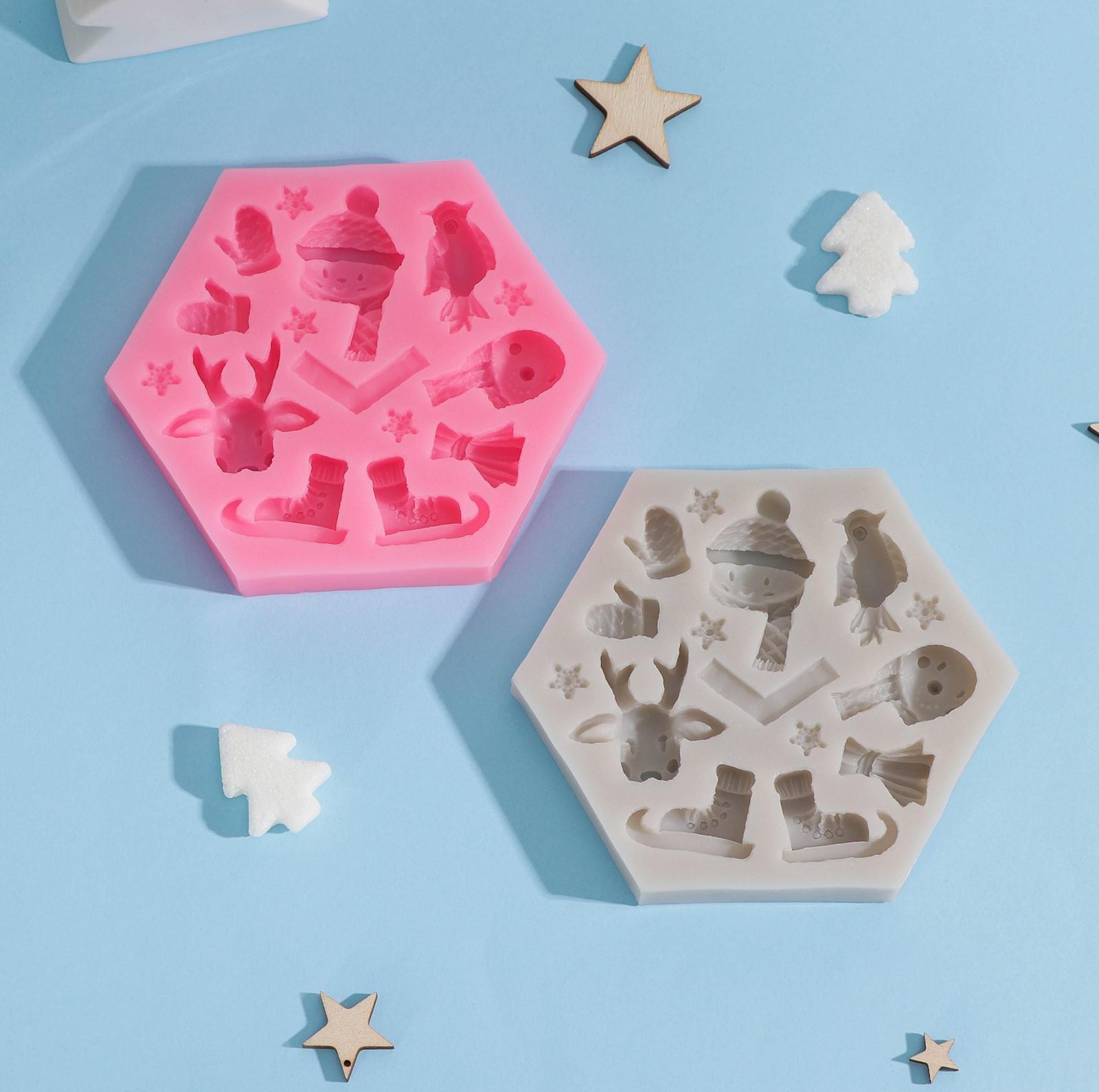 Молд «Новогодние забавы», 11,5×10×1,5 см, цвет МИКС