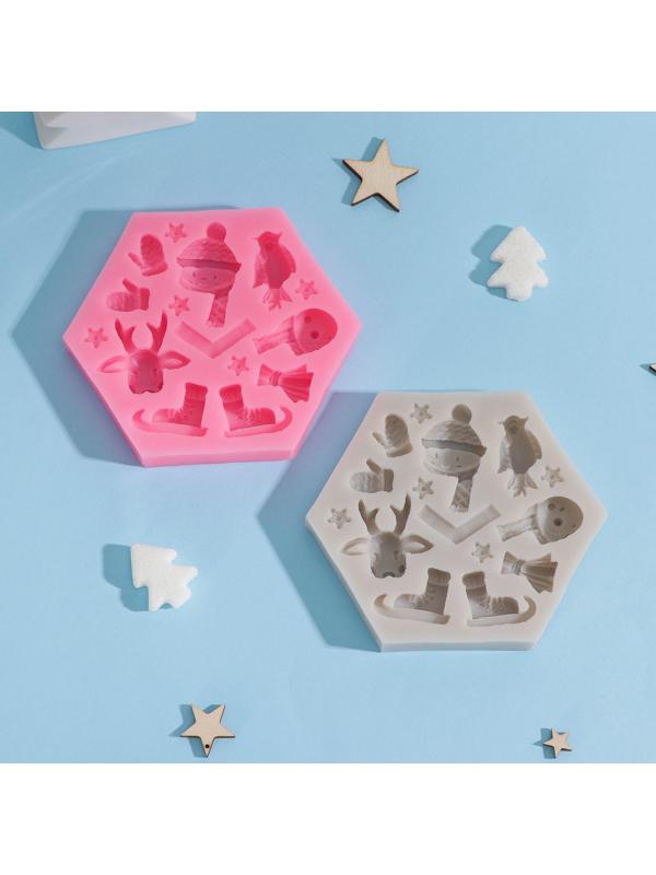 Молд «Новогодние забавы», 11,5×10×1,5 см, цвет МИКС