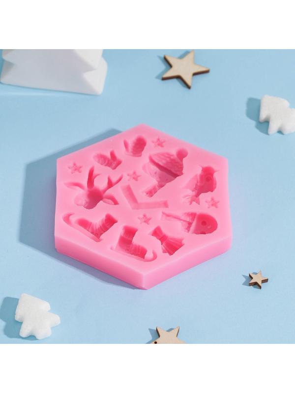 Молд «Новогодние забавы», 11,5×10×1,5 см, цвет МИКС