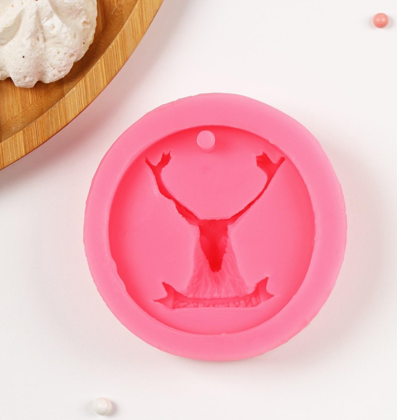 Молд «Олень», 8,5×8,5×2,8 см, цвет МИКС