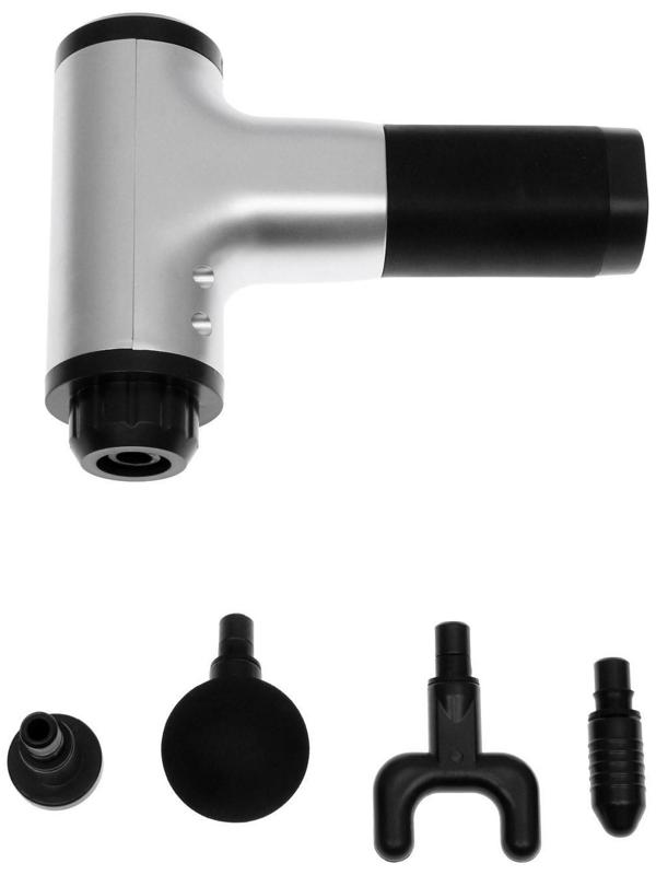 Массажёр для тела Luazon LEM-42, перкуссионный, 4 насадки, 6 скоростей, от АКБ