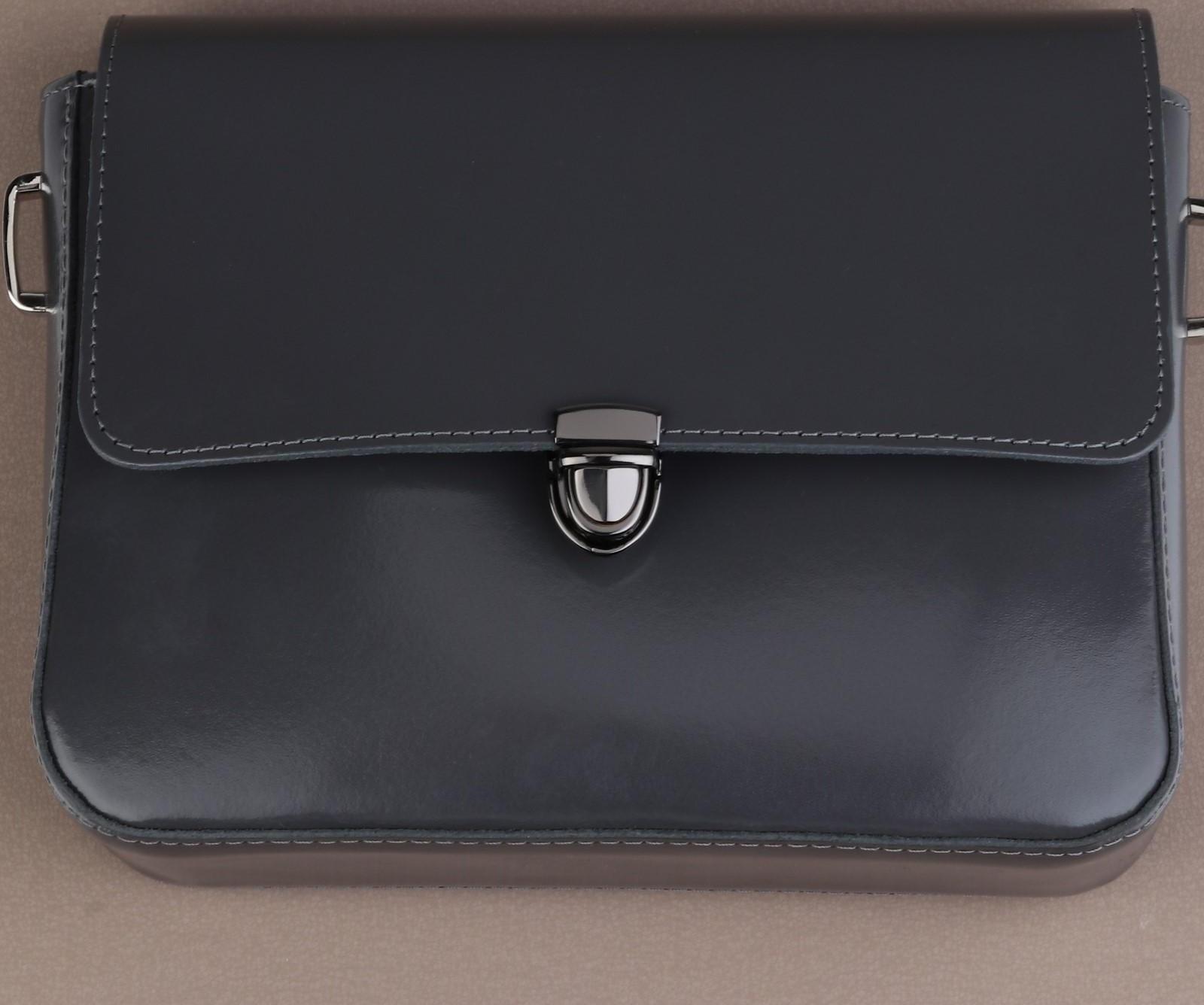 Застёжка для сумки, 3 × 2 см, цвет чёрный никель