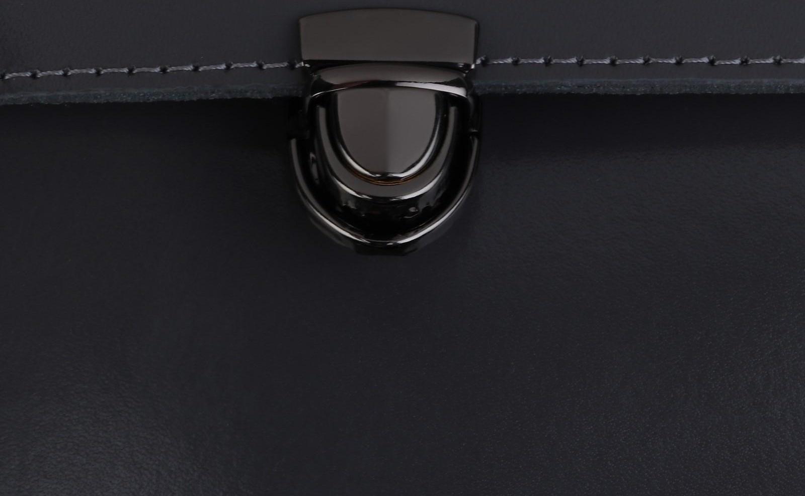 Застёжка для сумки, 3 × 2 см, цвет чёрный никель