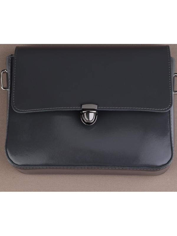 Застёжка для сумки, 3 × 2 см, цвет чёрный никель