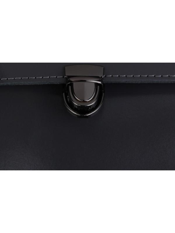 Застёжка для сумки, 3 × 2 см, цвет чёрный никель