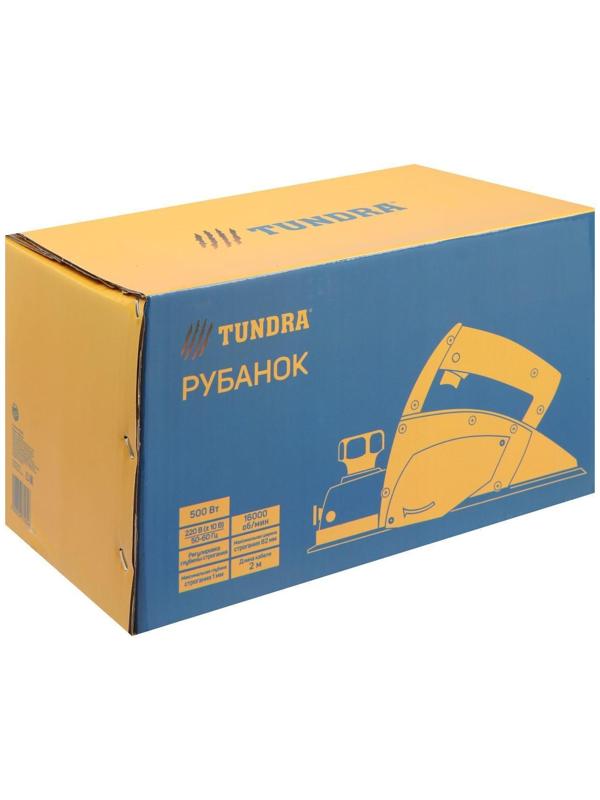 Рубанок ТУНДРА, 500 Вт, 16000 об/мин, 82 мм