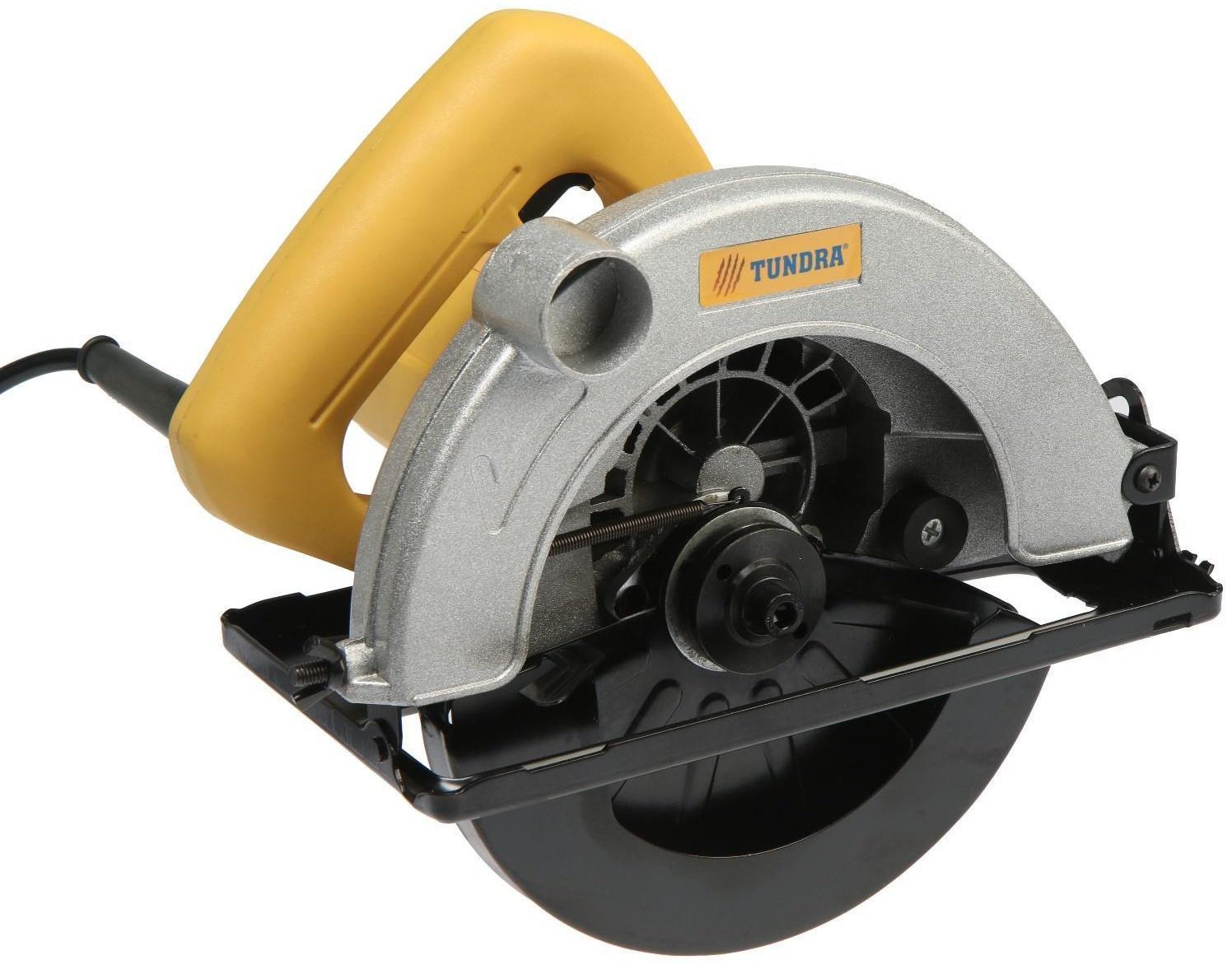 Пила циркулярная ТУНДРА, 1000 Вт, 4500 об/мин, 185 мм
