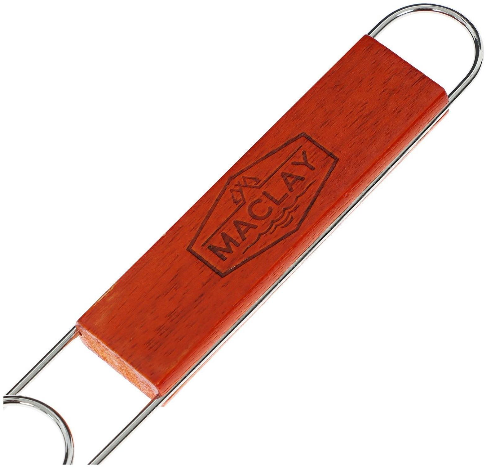 Решётка-гриль универсальная Maclay Premium, хромированная, размер 50 x 30 см, рабочая поверхность 30 x 22 см