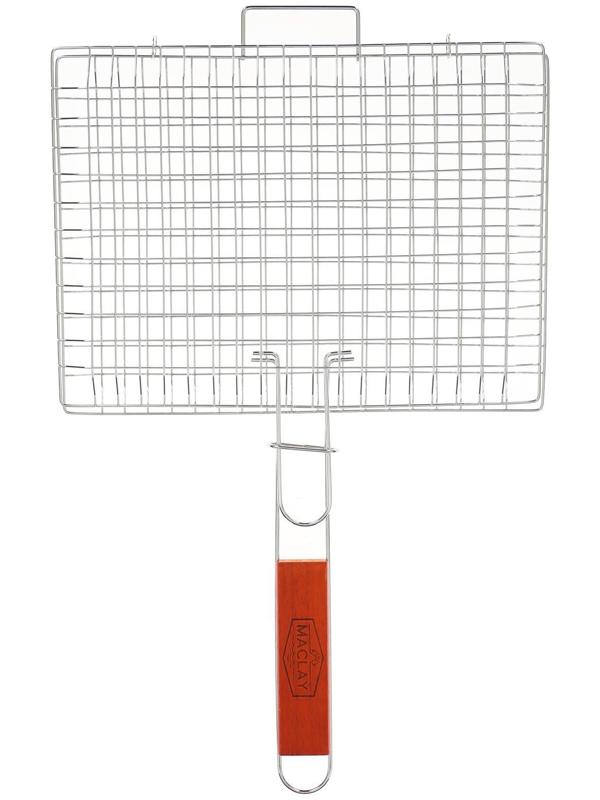 Решётка-гриль универсальная Maclay Premium, хромированная, размер 50 x 30 см, рабочая поверхность 30 x 22 см