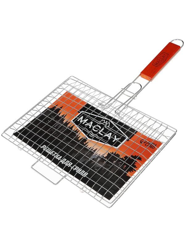 Решётка-гриль универсальная Maclay Premium, хромированная, размер 50 x 30 см, рабочая поверхность 30 x 22 см