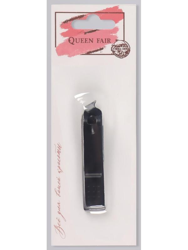 Кусачки-книпсер маникюрные, скошенное лезвие, 6,2 см, на блистере, цвет чёрный