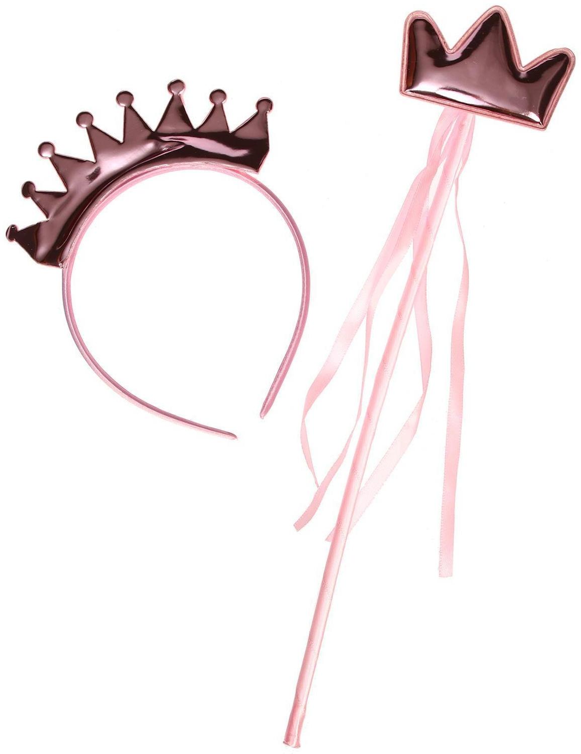 Карнавальный набор «Принцесса», 2 предмета: ободок, жезл