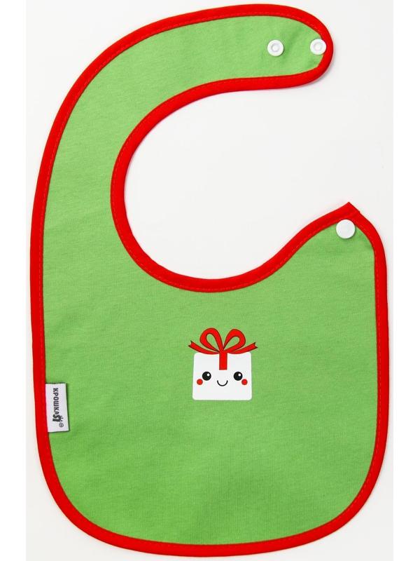 Набор непромокаемых нагрудников «Праздничный», 3 шт., махра, новогодняя подарочная упаковка