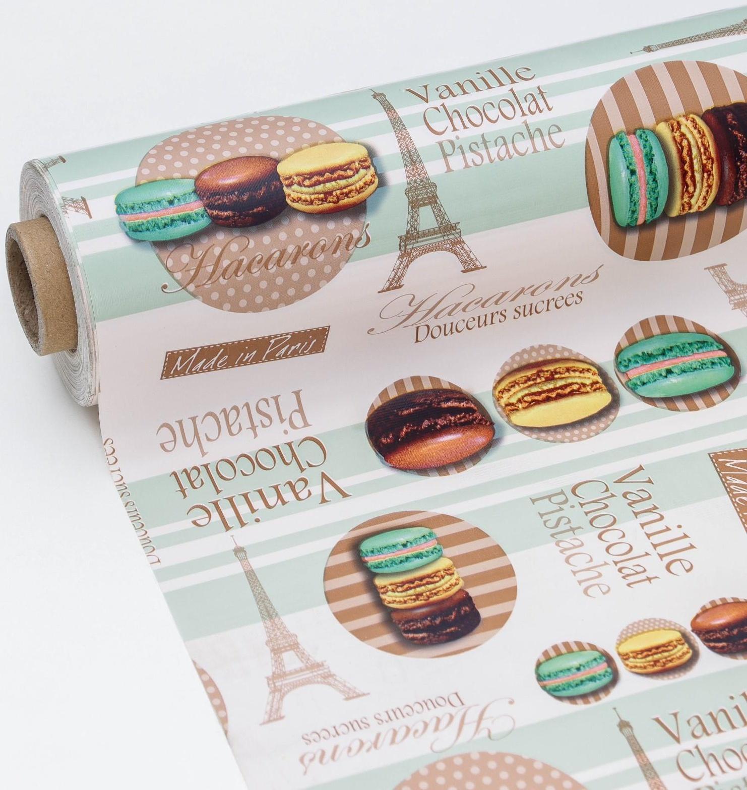 Клеёнка столовая на тканевой основе Доляна «Макаруны», рулон 20 метров, ширина 137 см