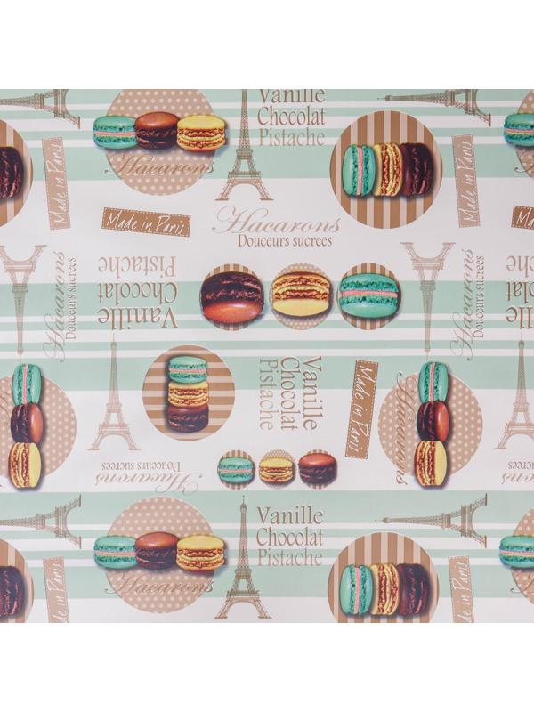 Клеёнка столовая на тканевой основе Доляна «Макаруны», рулон 20 метров, ширина 137 см