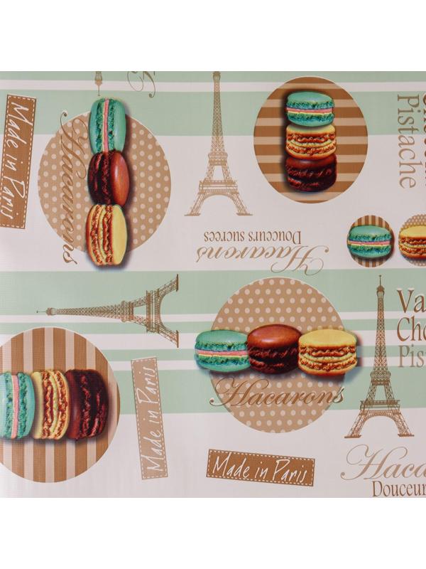 Клеёнка столовая на тканевой основе Доляна «Макаруны», рулон 20 метров, ширина 137 см