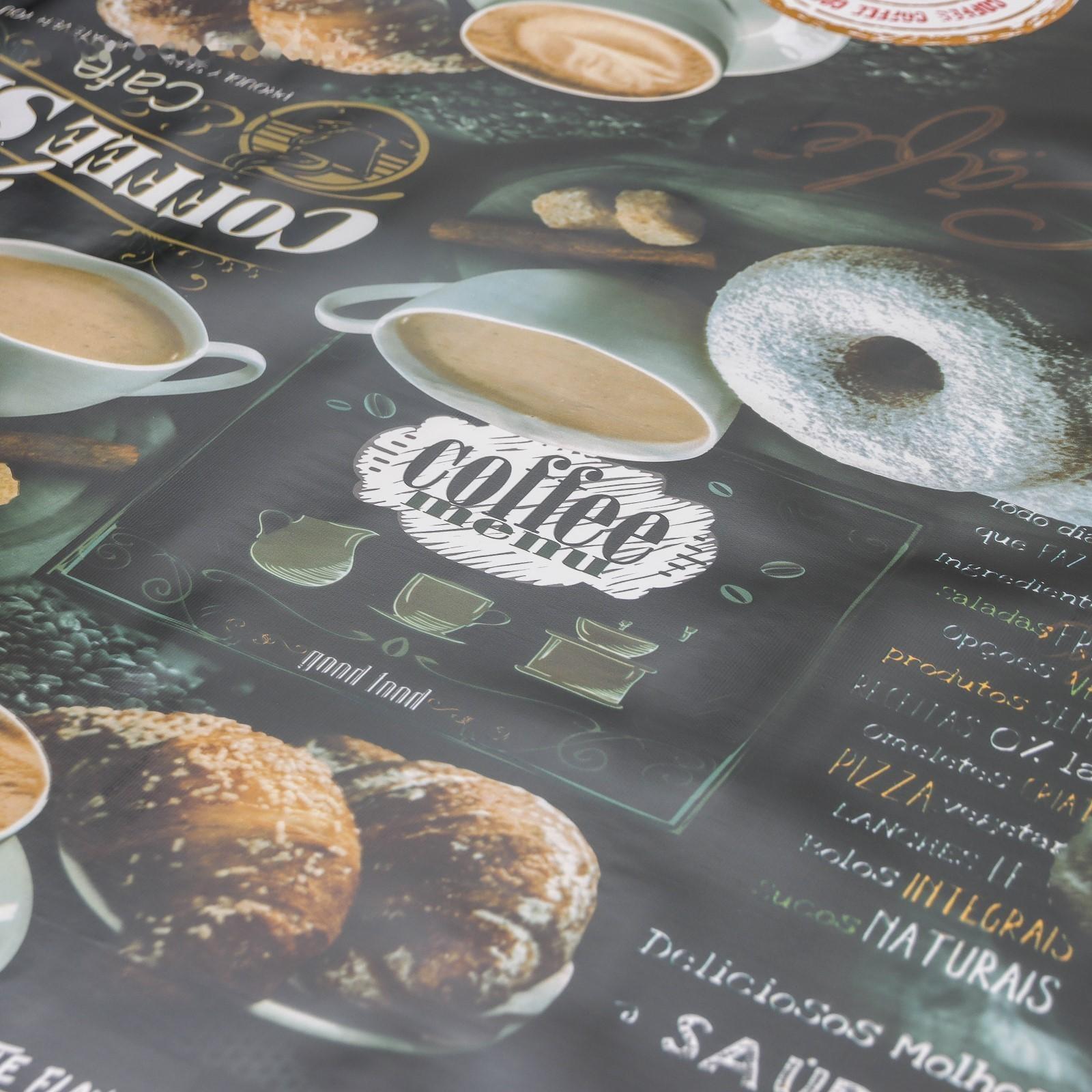 Клеёнка столовая на тканевой основе Доляна «Я люблю кофе», рулон 20 метров, ширина 137 см