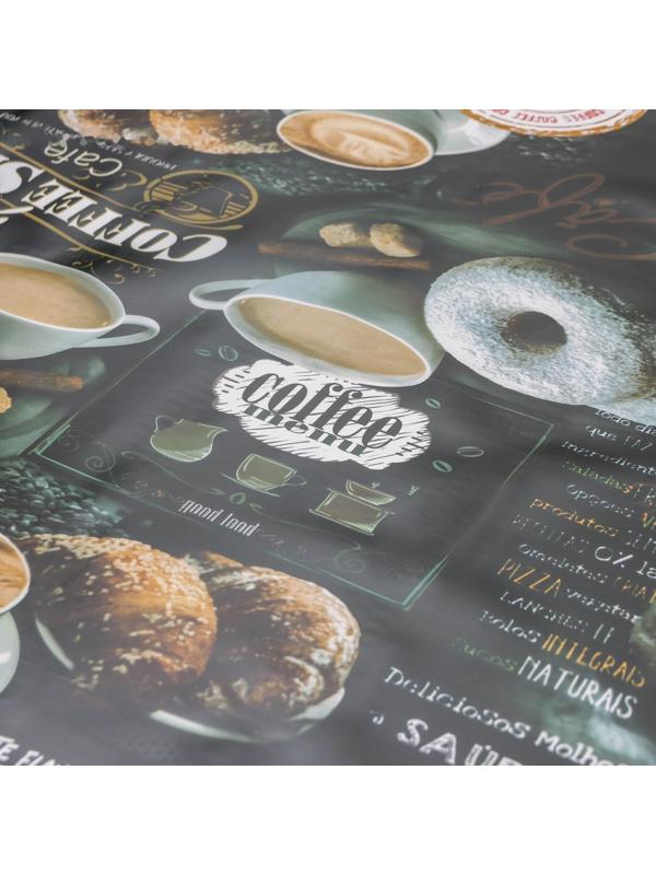 Клеёнка столовая на тканевой основе Доляна «Я люблю кофе», рулон 20 метров, ширина 137 см