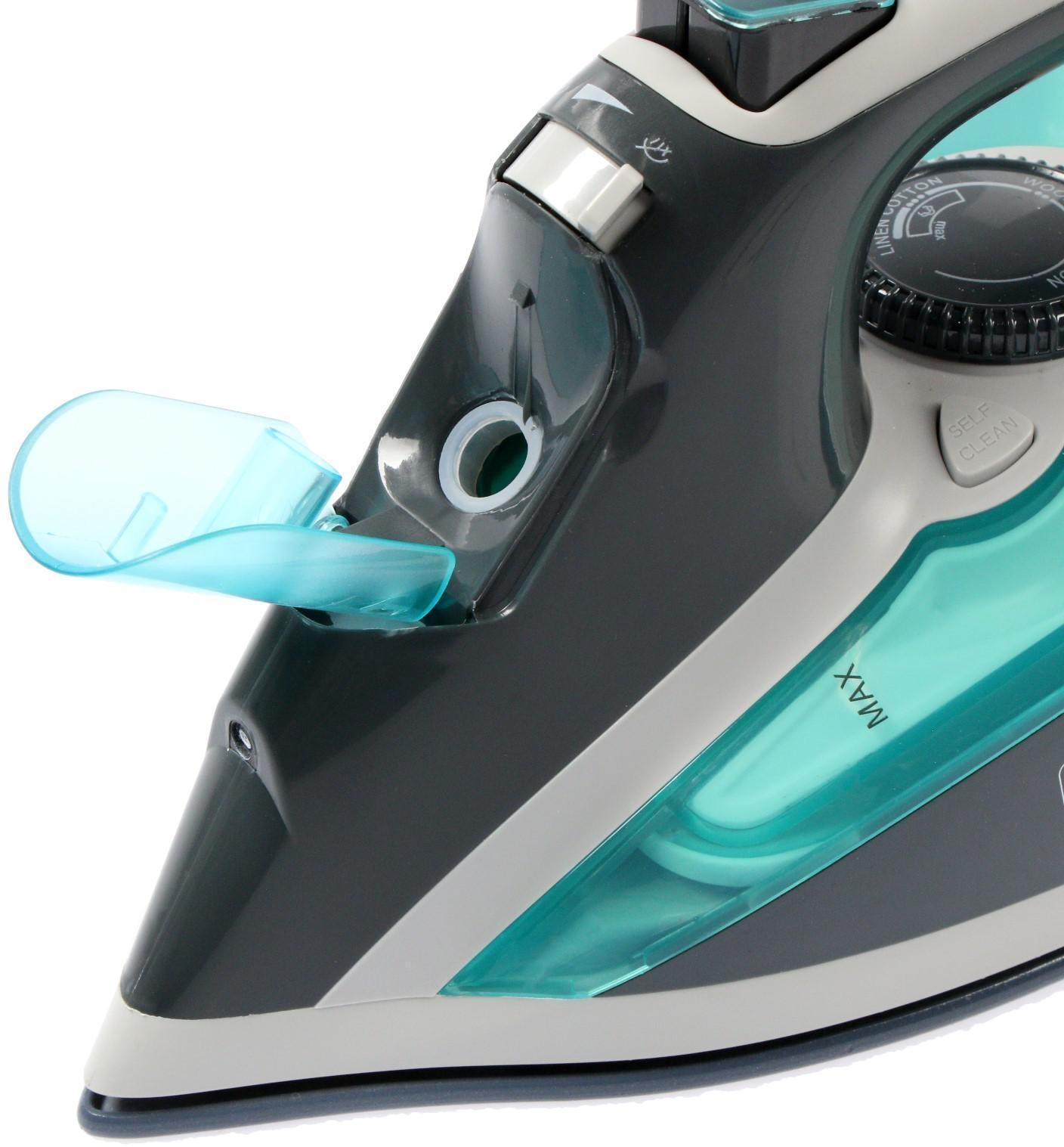 Утюг Sakura SA-3061CG Premium, 2600 Вт, керамическая подошва, 400 мл, серо-бирюзовый