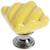 Ручка кнопка, керамическая, цвет желтый
