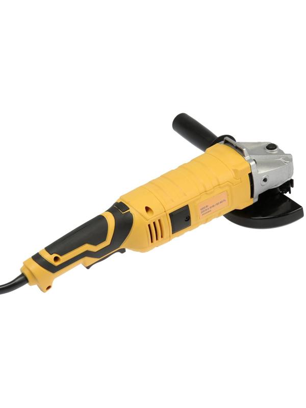 УШМ ТУНДРА, обрезиненная рукоятка, 1000 Вт, 11000 об/мин, 125 мм