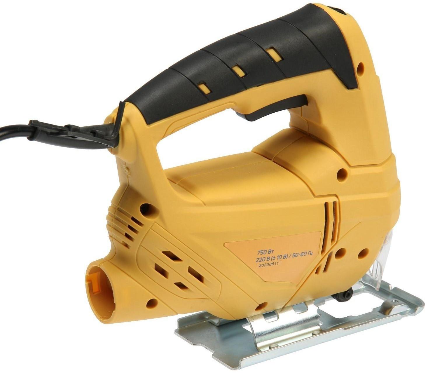 Лобзик ТУНДРА, 750 Вт, регулятор скорости, 3000 ходов/мин, 65 мм