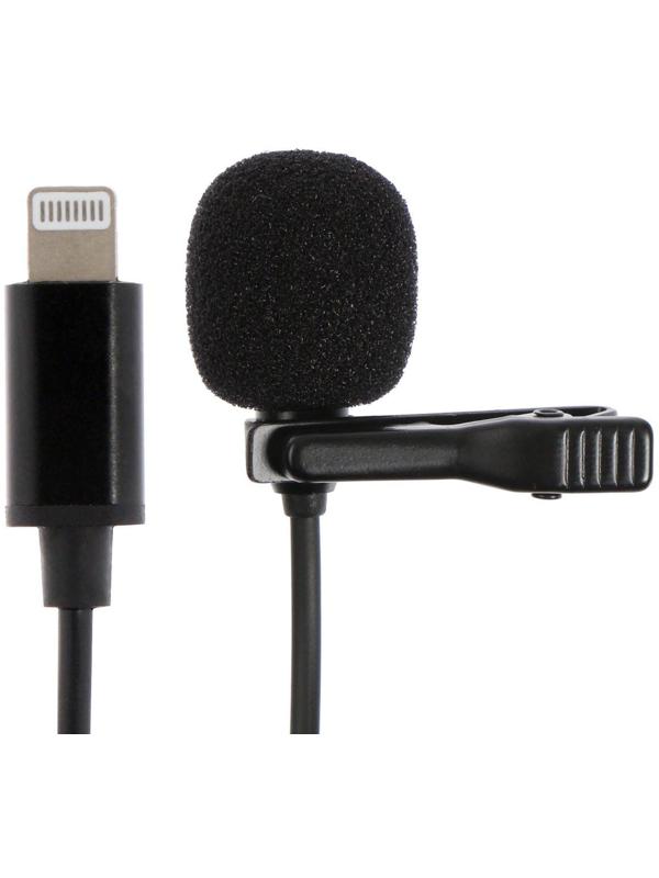 Микрофон на прищепке G-103, 20-15000 Гц, -34 дБ, 2.2 кОм, Lightning, 1.5 м, черный