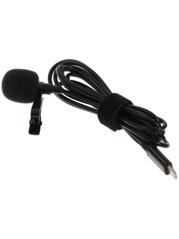 Микрофон на прищепке G-103, 20-15000 Гц, -34 дБ, 2.2 кОм, Lightning, 1.5 м, черный