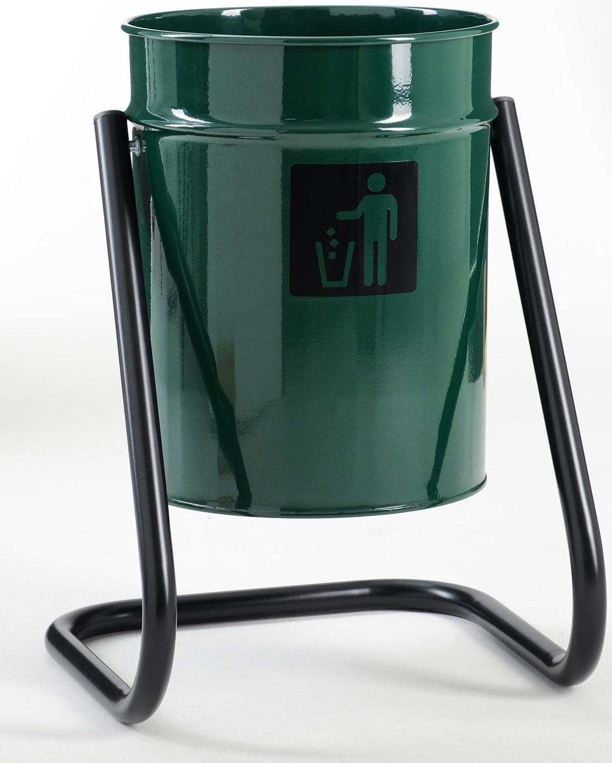 Урна уличная, зеленая, 21 л 30 х 30 х 55 см