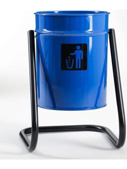 Урна  уличная, синяя, 21 л 30 х 30 х 55 см