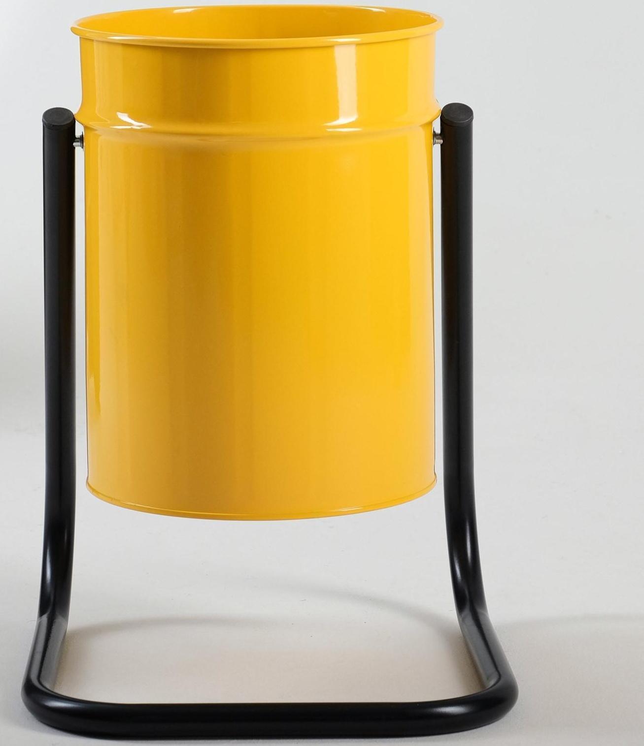 Урна уличная, желтая, 21 л 30 х 30 х 55 см