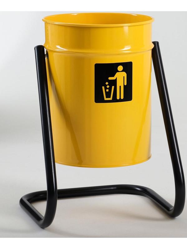 Урна уличная, желтая, 21 л 30 х 30 х 55 см