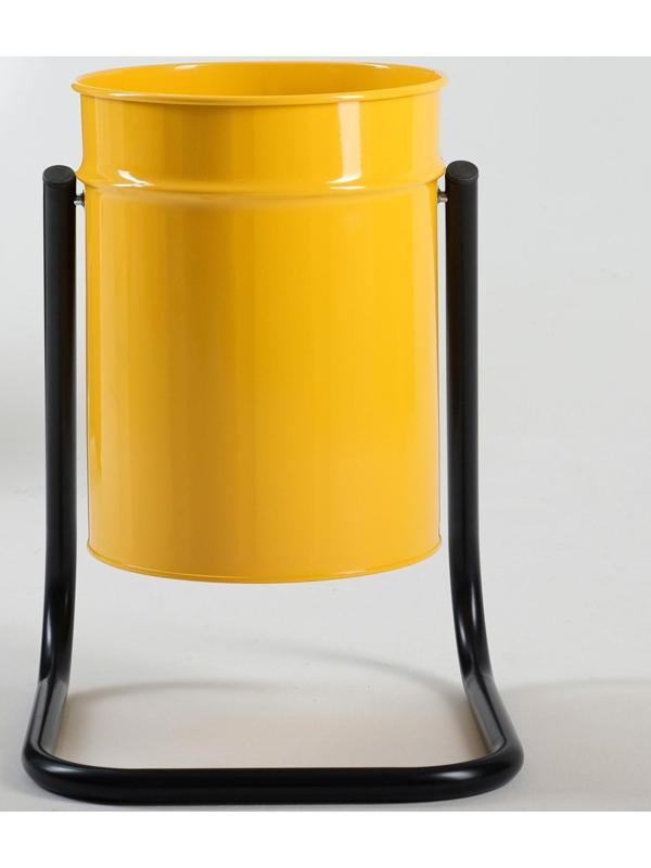 Урна уличная, желтая, 21 л 30 х 30 х 55 см