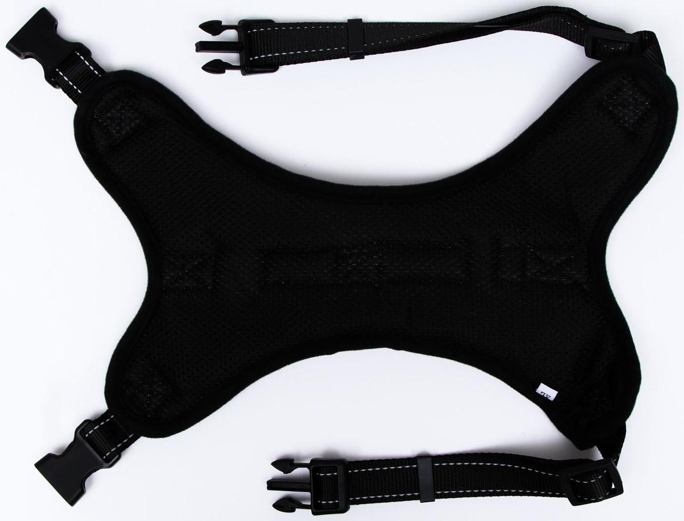 Шлейка мягкая со светоотражающаяи, XL, расширенная (ОШ 54-69, ОГ 64-86 см), леопард