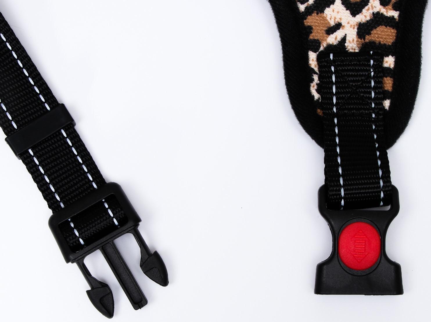 Шлейка мягкая со светоотражающаяи, XL, расширенная (ОШ 54-69, ОГ 64-86 см), леопард