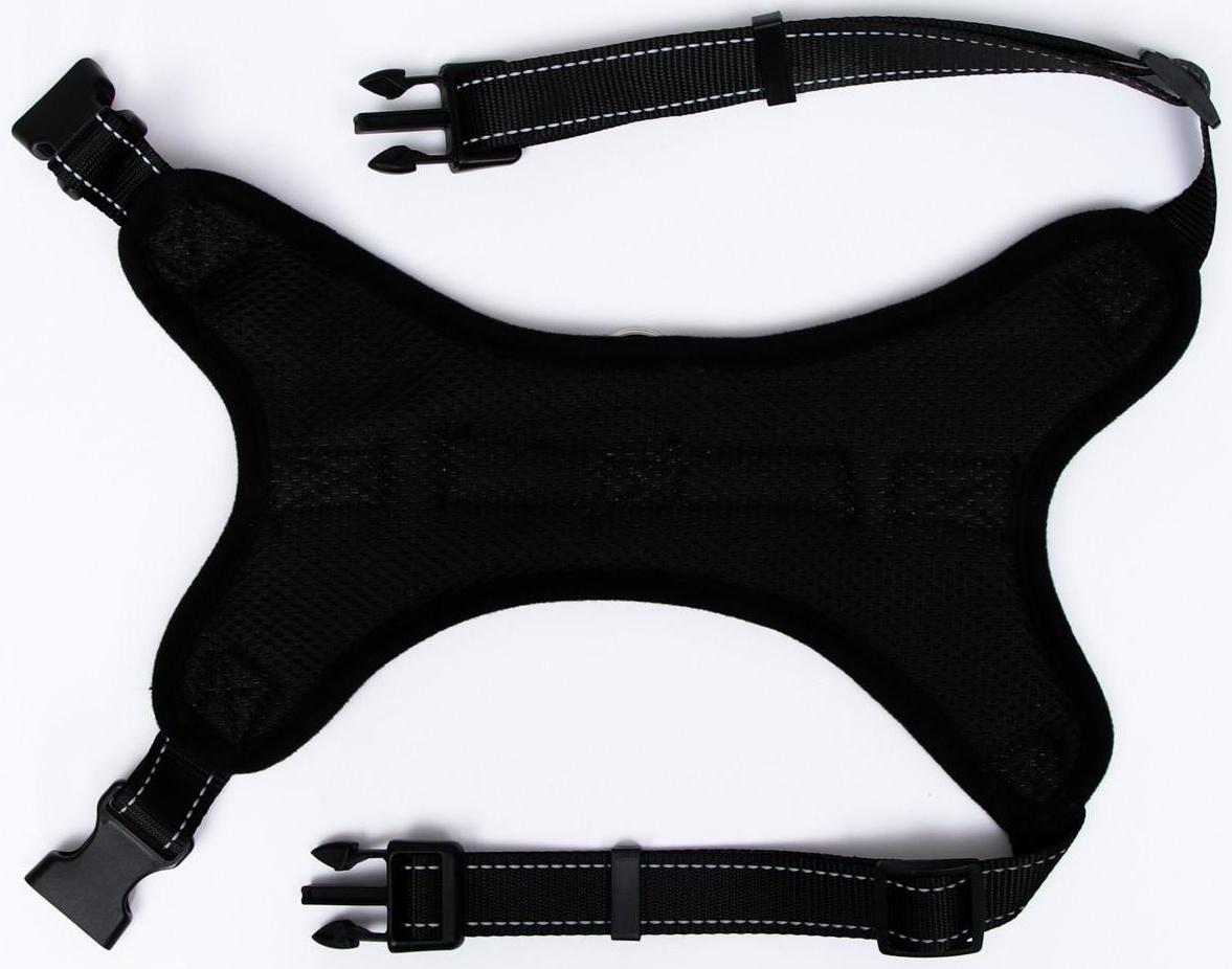 Шлейка мягкая со светоотражающаяи, XL, расширенная (ОШ 54-69, ОГ 64-86 см), фиолетовая